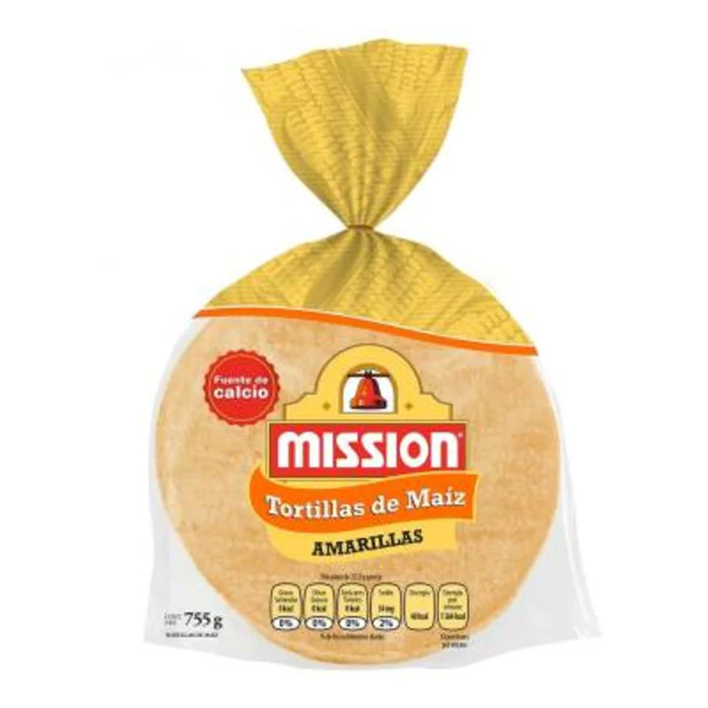 Tortilla de Maíz Amarillo con calcio Mission 755 g