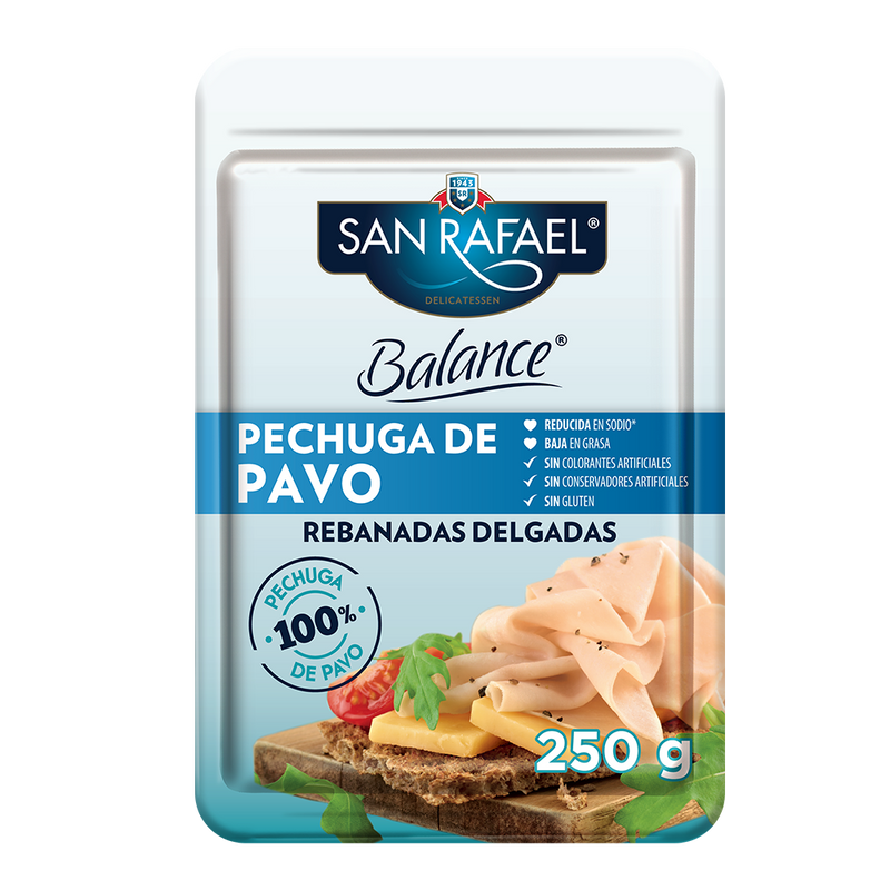 Pechuga De Pavo Balance San Rafael rebanadas delgadas 250 g